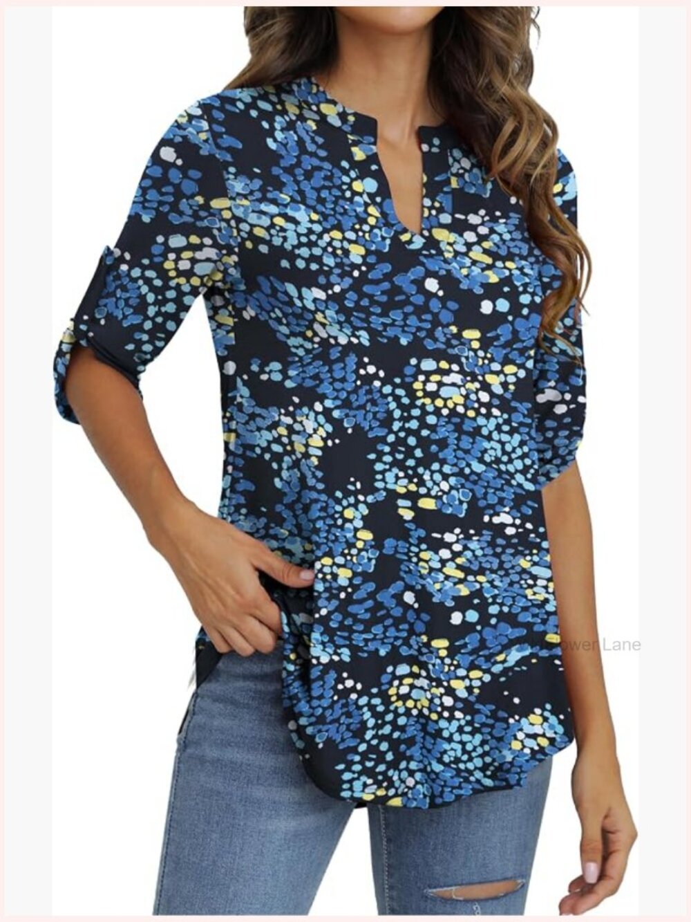 Plus Size Short Sleeve Plaid Zip Tunic Blouse